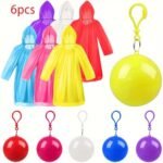6 ponchos compactos de lluvia con llavero - Imagen 6